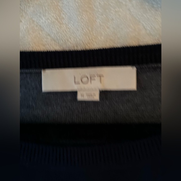 NWOT LOFT Merino Wool Color Contrast Sweater - Picture 4 of 7